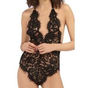 Bluebella Natalia Body Black Lace Bodysuit Womens Size 6